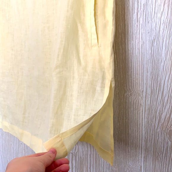 100% Linen Cover Up Tunic Dress - Picture 4 of 5